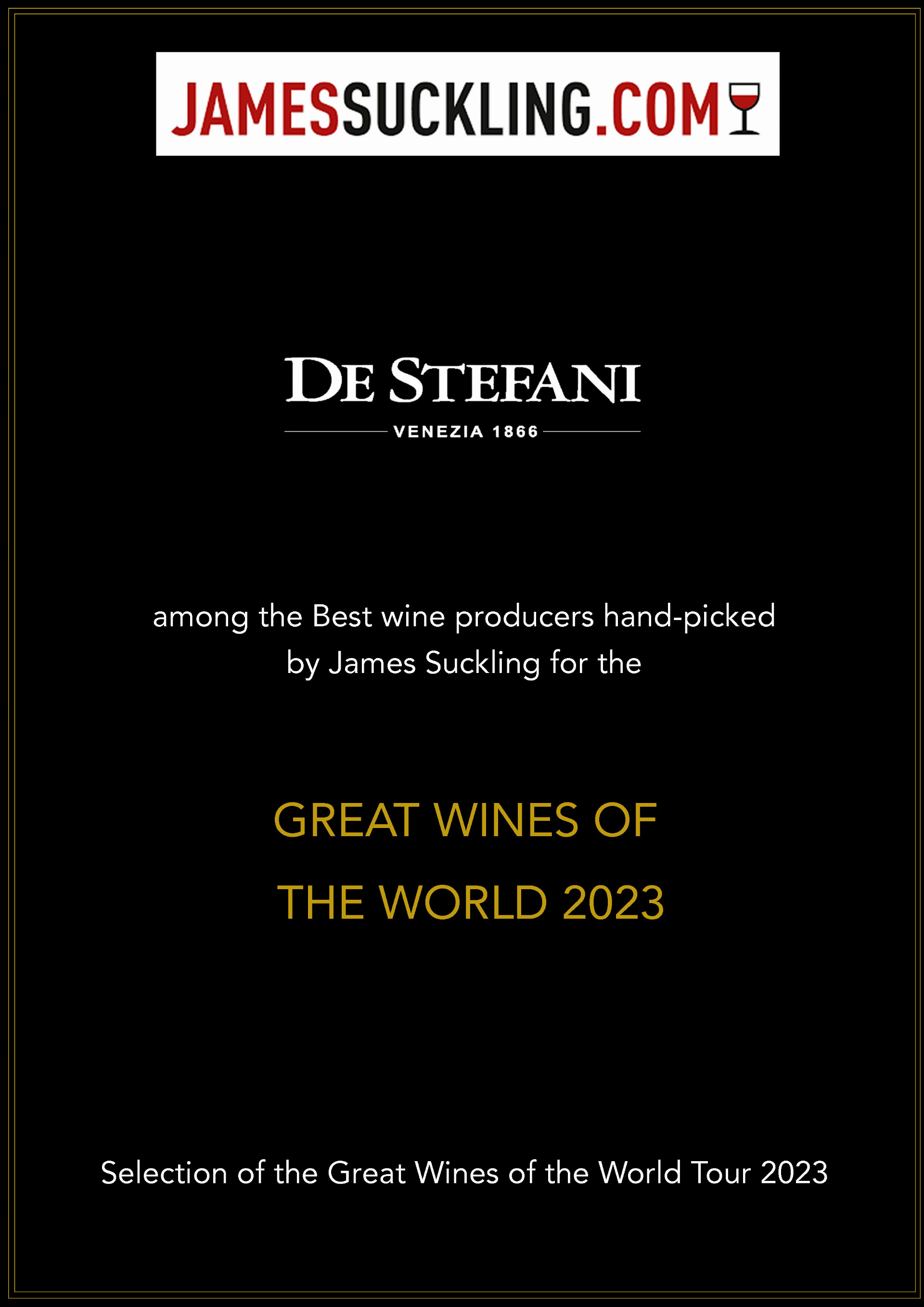 De Stefani ve výběru “Great Wines of the World 2023”