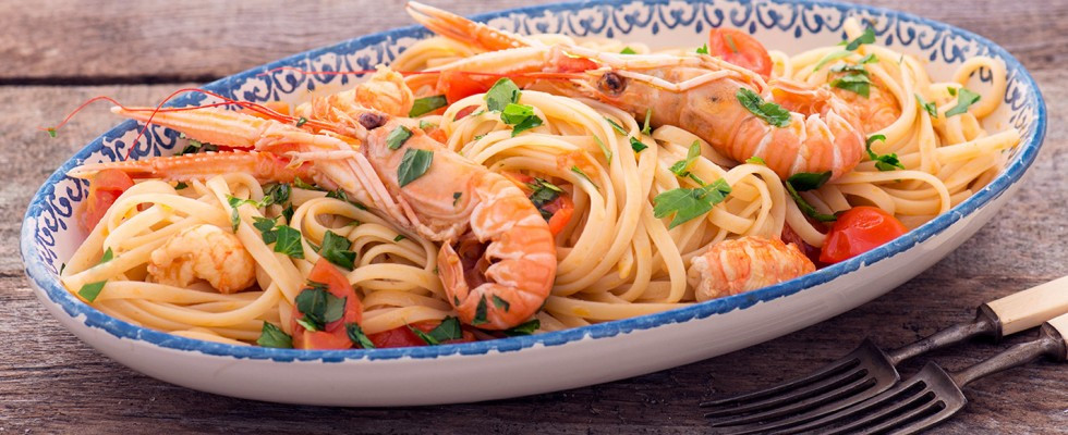 Linguine con Scampi - vůně moře s vinařstvím De Stefani