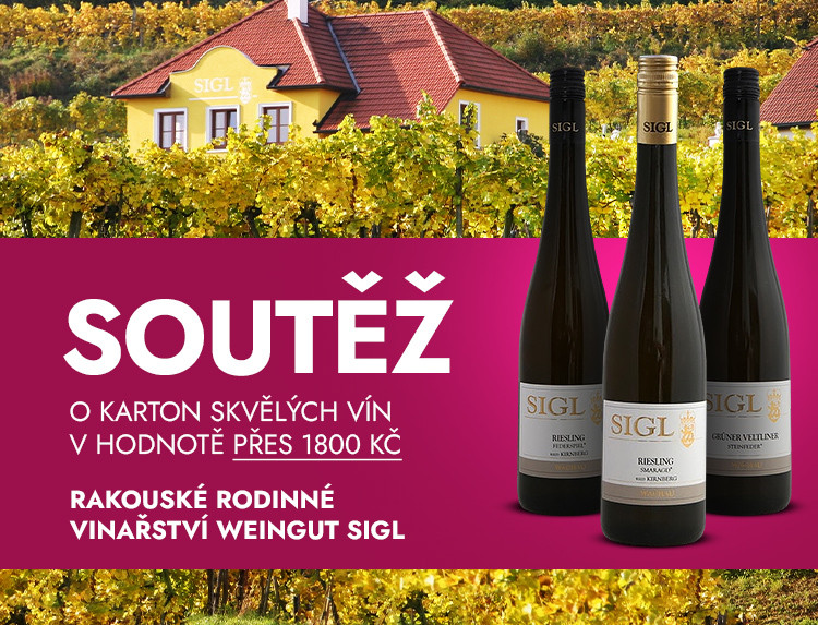 Soutěž o karton skvělých vín z rakouského rodinného vinařství Weingut Sigl v hodnotě přes 1800 Kč