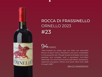Rocca di Frassinello „Ornello“ 2023 zařazeno do TOP 100 vín světa