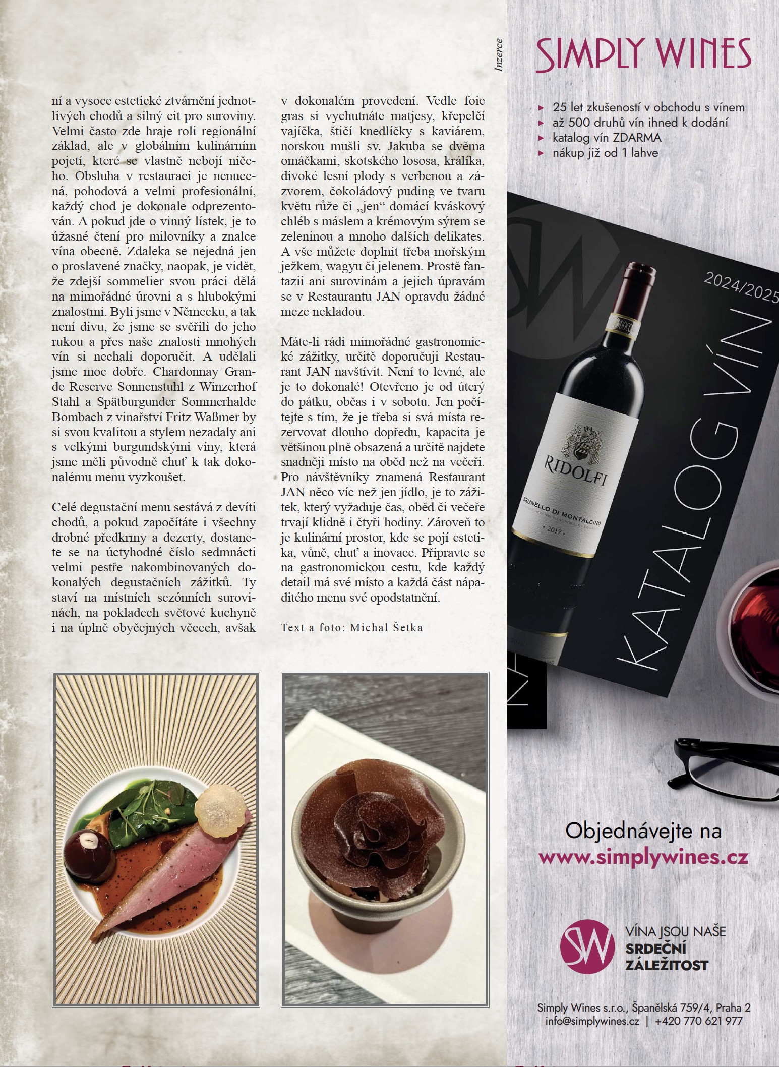 Napsali o nás.... Wine&Degustation 11/2025