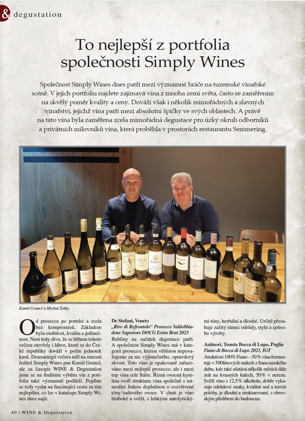 Napsali o nás.... Wine&Degustation 12/2025
