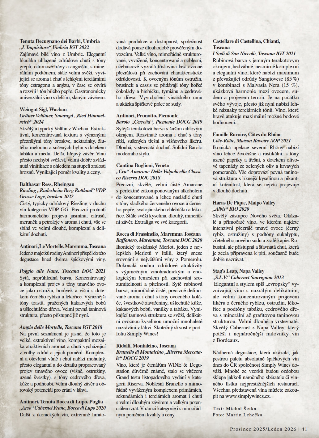 Napsali o nás.... Wine&Degustation 12/2025