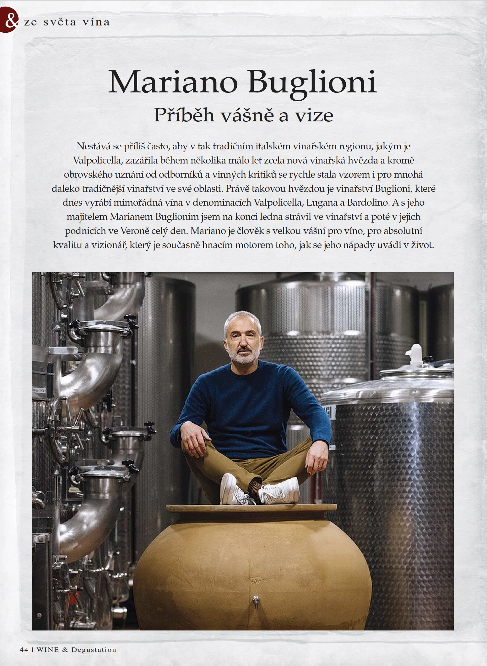 Vinařství Buglioni - článek z Wine & Degustation