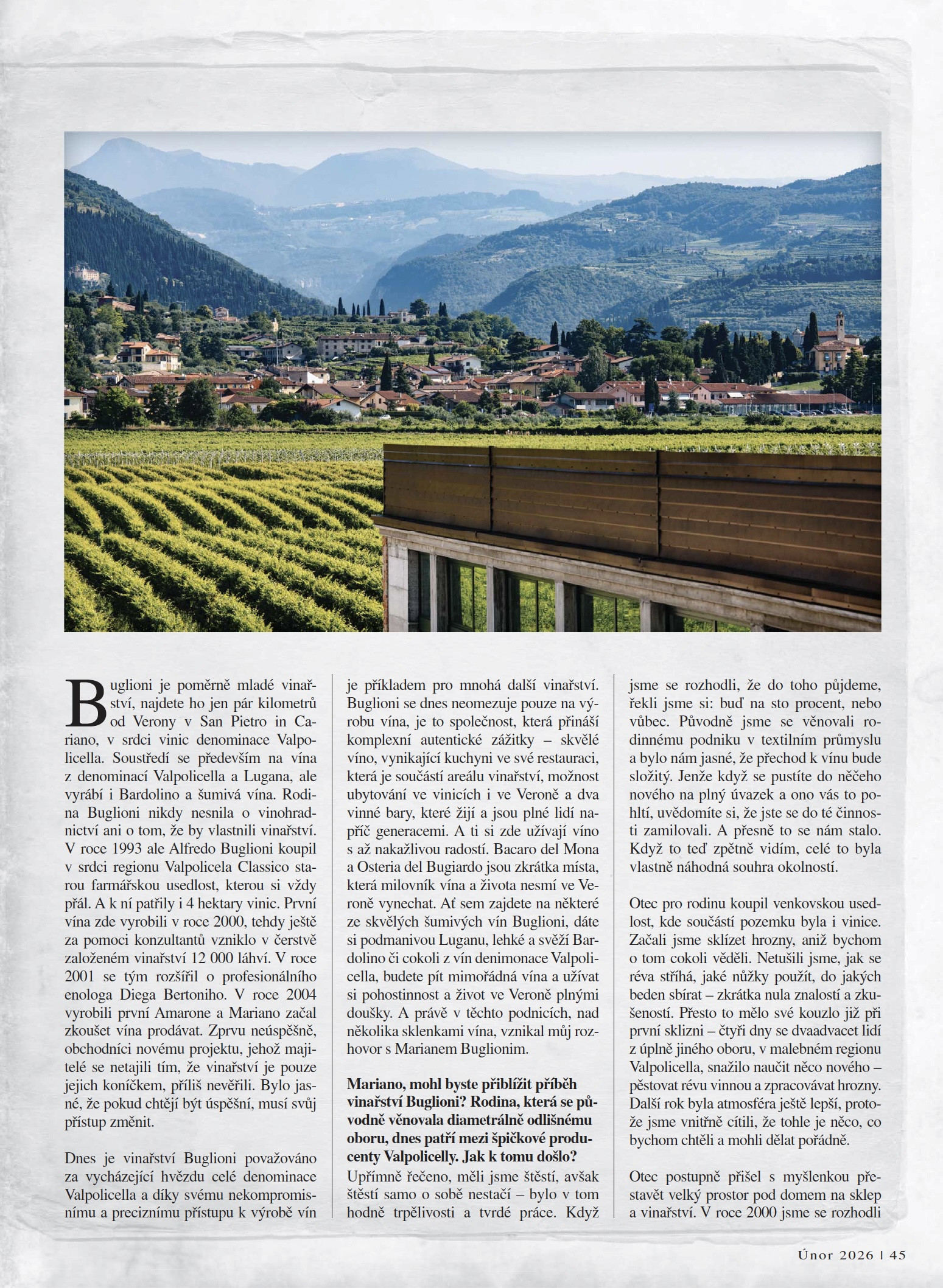 Vinařství Buglioni - článek z Wine & Degustation