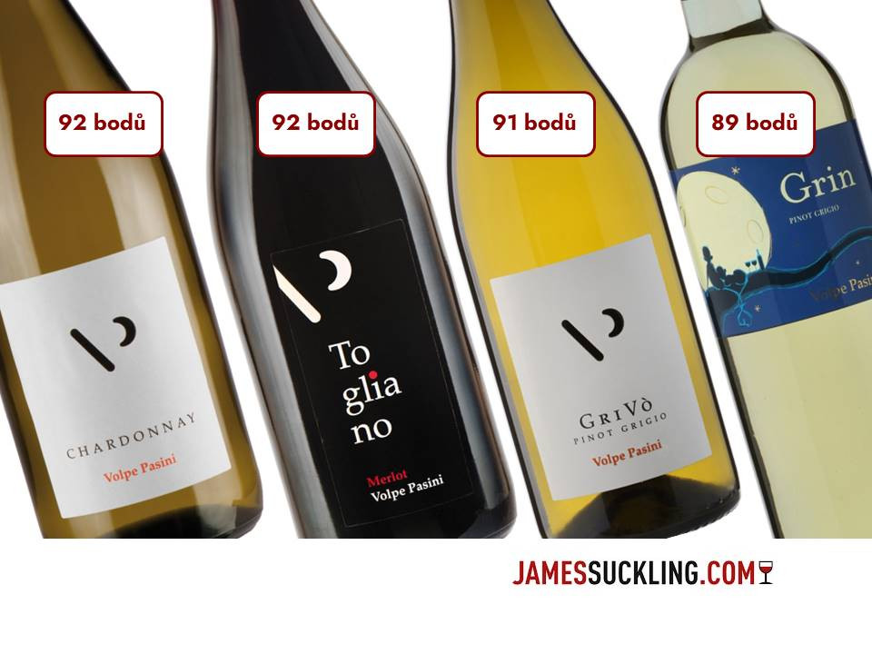 James Suckling hodnotil Volpe Pasini – 3 vína přes 90 bodů!
