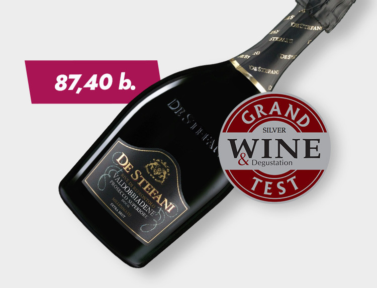 Prosecco De Stefani - 2.místo v testu časopisu Wine&Degustation