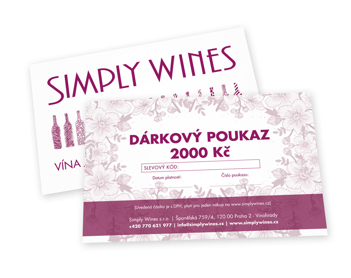 Dárkový poukaz 2.000, Kč SimplyWines